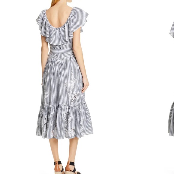 TORY BURCH EYELET EMBROIDERED DRESS - Picture 3 of 9